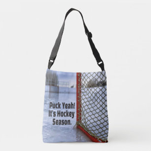 Hockey Season Ice Cold Funny Humor Puck Crossbody Tas