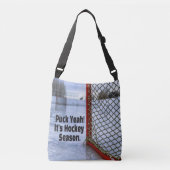 Hockey Season Ice Cold Funny Humor Puck Crossbody Tas (Voorkant)