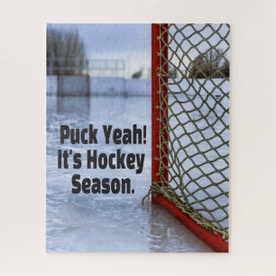 Hockey Season Ice Cold Funny Humor Puck Legpuzzel