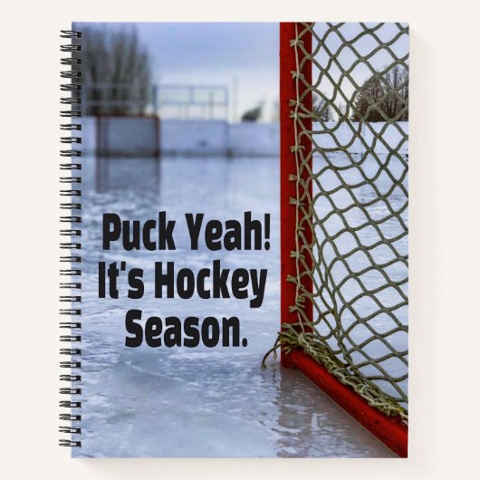 Hockey Season Ice Cold Funny Humor Puck Notitieboek (Voorkant)