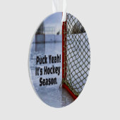 Hockey Season Ice Cold Funny Humor Puck Ornament (voorkant)