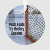 Hockey Season Ice Cold Funny Humor Puck Ornament (achterkant)