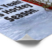 Hockey Season Ice Cold Funny Humor Puck Poster (Hoek)