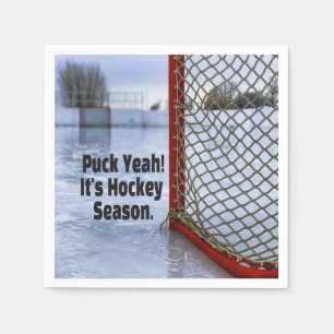 Hockey Season Ice Cold Funny Humor Puck Servet