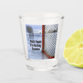 Hockey Season Ice Cold Funny Humor Puck Shot Glas (Voorkant)