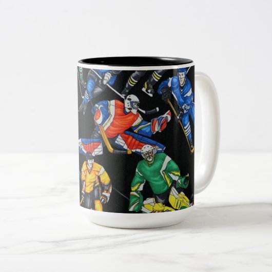 Hockey Season Ice Hockey Pattern Mok (Voorkant rechts)