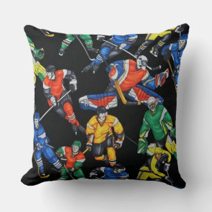 Hockey Season Ice Hockey Pattern Pillow Kussen