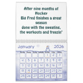 Hockey Season Poem Agenda Kalender (Jan 2026)