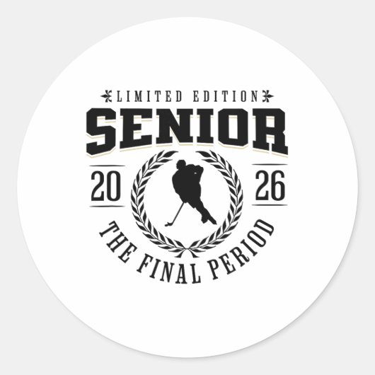 Hockey Senior De Laatste Periode 2026 Ronde Sticker (Voorkant)