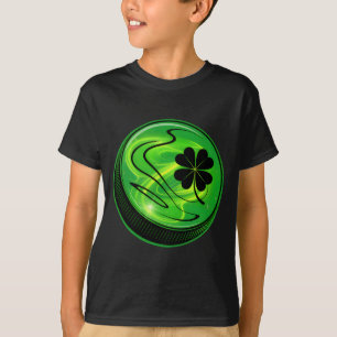 Hockey Shamrock Lucky Clover Ierse St. Patricks Da T-shirt