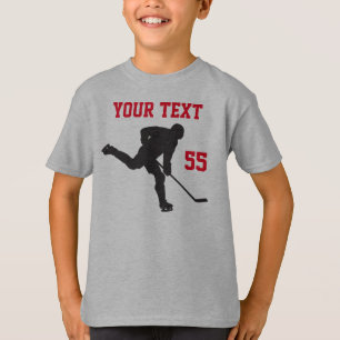 Hockey-Shirt met Angry Hockey Puck en JOUW TEKST T-shirt