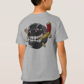 Hockey-Shirt met Angry Hockey Puck en JOUW TEKST T-shirt (Achterkant)