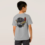 Hockey-Shirt met Angry Hockey Puck en JOUW TEKST T-shirt (Achterkant volledig)
