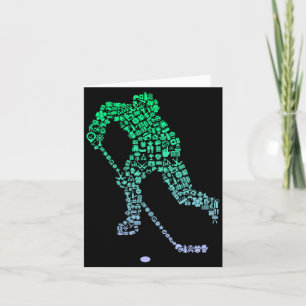 Hockey Silhouet Icoon Hockeyspeler Uitrusting _ Jo Kaart