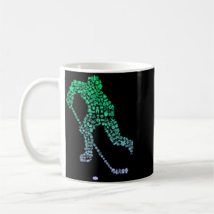 Hockey Silhouet Icoon Hockeyspeler Uitrusting _ Jo Koffiemok