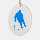 Hockey Silhouet Keramisch Ornament (Rechts)