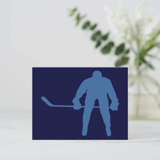 Hockey Silhouette Briefkaarten (Staand voorkant)