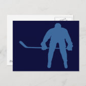 Hockey Silhouette Briefkaarten (Voorkant / Achterkant)