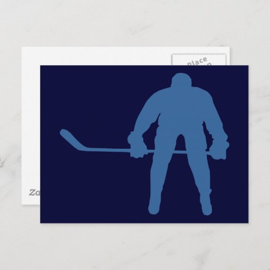Hockey Silhouette Briefkaarten (Voorkant / Achterkant)