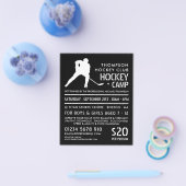 Hockey Silhouette, Hockey Camp Adverteren Flyer (Enkel)