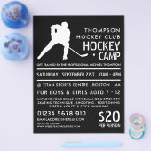 Hockey Silhouette, Hockey Camp Adverteren Flyer (Enkel)