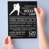 Hockey Silhouette, Hockey Camp Adverteren Flyer (Hand)