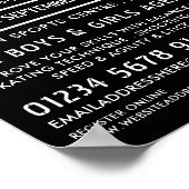 Hockey Silhouette, Hockey Camp Adverteren Poster (Hoek)