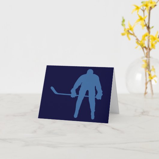 Hockey Silhouette Notitiekaarten (Gele Bloem)