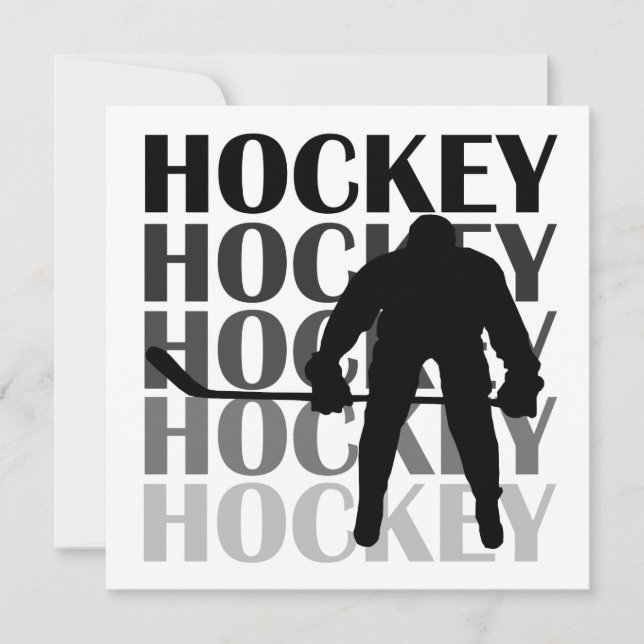 Hockey Silhouette T-shirts en cadeautjes (Voorkant)