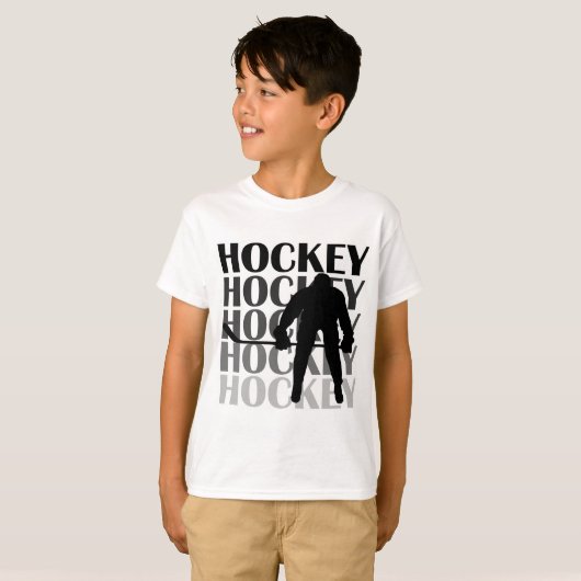 Hockey Silhouette T-shirts en cadeautjes (Voorkant volledig)