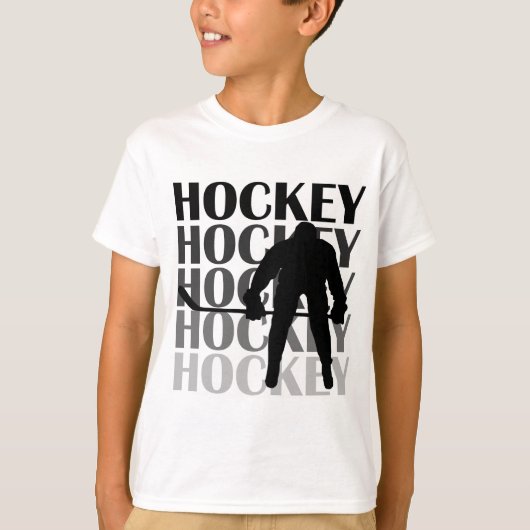 Hockey Silhouette T-shirts en cadeautjes (Voorkant)