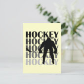 Hockey Silhouette T-shirts en cadeautjes Briefkaart (Staand voorkant)