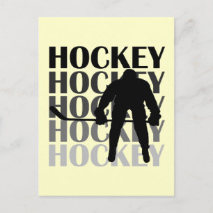 Hockey Silhouette T-shirts en cadeautjes Briefkaart