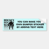 Hockey Silhouette T-shirts en cadeautjes Bumpersticker (Voorkant)