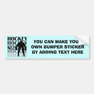 Hockey Silhouette T-shirts en cadeautjes Bumpersticker