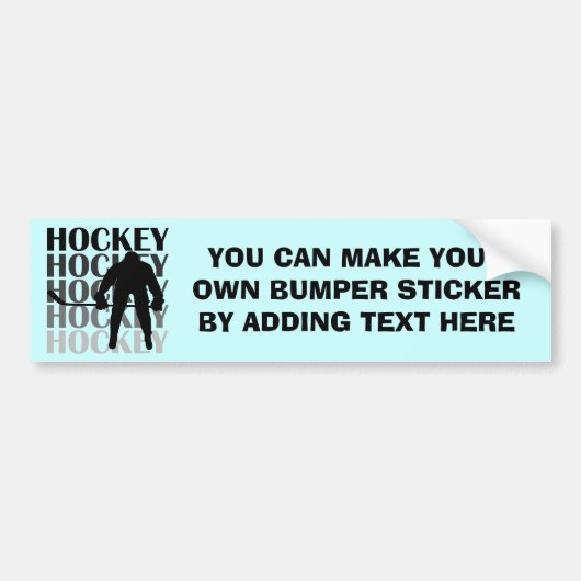 Hockey Silhouette T-shirts en cadeautjes Bumpersticker (Voorkant)