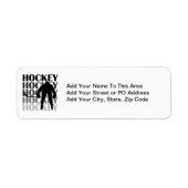 Hockey Silhouette T-shirts en cadeautjes Etiket (Voorkant)