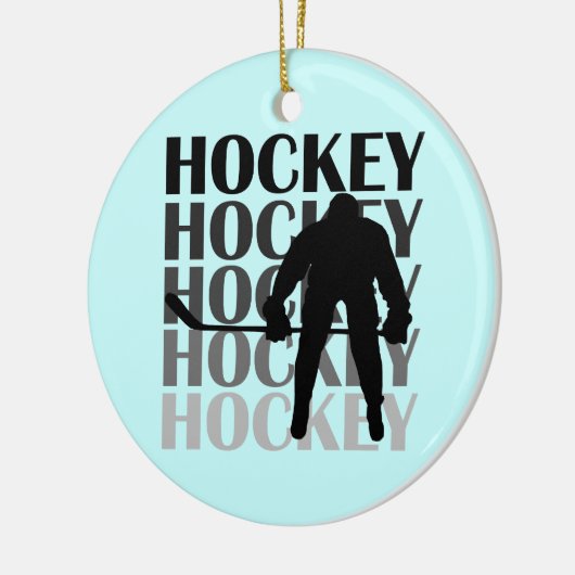 Hockey Silhouette T-shirts en cadeautjes Keramisch Ornament (Links)