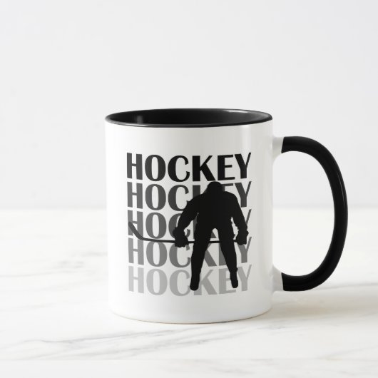 Hockey Silhouette T-shirts en cadeautjes Mok (Rechts)