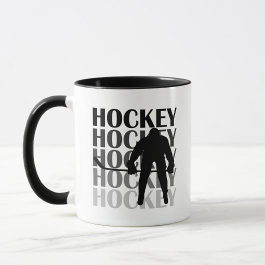 Hockey Silhouette T-shirts en cadeautjes Mok (Links)