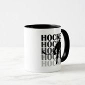 Hockey Silhouette T-shirts en cadeautjes Mok (Voorkant rechts)