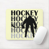 Hockey Silhouette T-shirts en cadeautjes Muismat (Met muis)