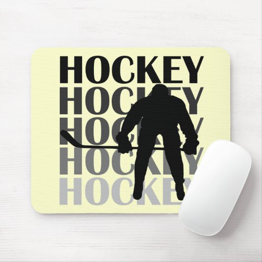Hockey Silhouette T-shirts en cadeautjes Muismat (Met muis)