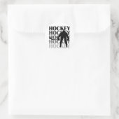 Hockey Silhouette T-shirts en cadeautjes Ronde Sticker (Tas)