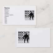 Hockey Silhouette T-shirts en cadeautjes Visitekaartje (Voorkant / Achterkant)