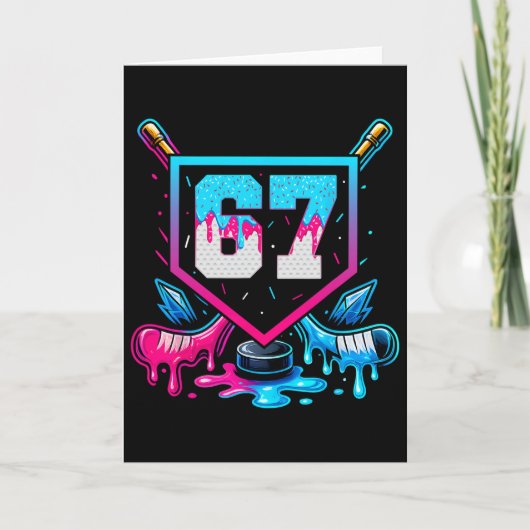 Hockey Six Seven Ijsdrup 67 Meme  Kaart (Voorkant)