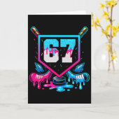 Hockey Six Seven Ijsdrup 67 Meme  Kaart (Gele Bloem)