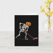 Hockey Skeleton Halloween Speler Catcher Mannen Jo Kaart (Gele Bloem)