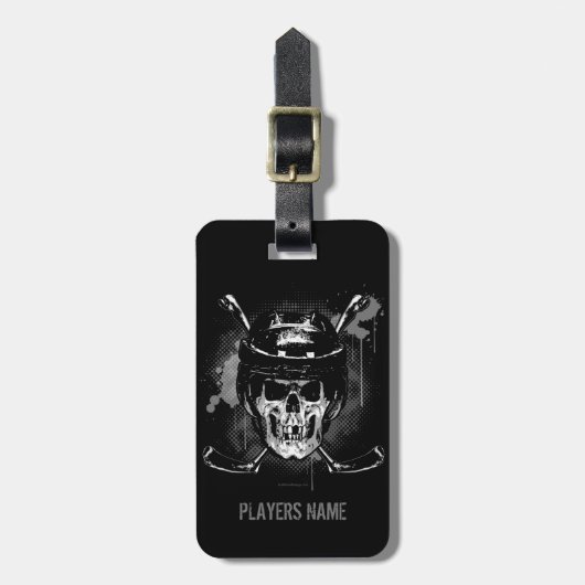Hockey Skull Bagagelabel (Voorkant verticaal)