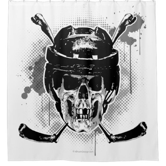 Hockey Skull Douchegordijn (Voorkant)